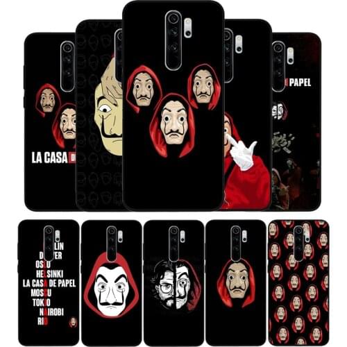 La Casa De Papel Money Heist Black TPU Silicone Soft Phone Case For Redmi 4A 4X 7A 5 Plus 6 Pro NOTE 9 7 8 5 Pro 4 6