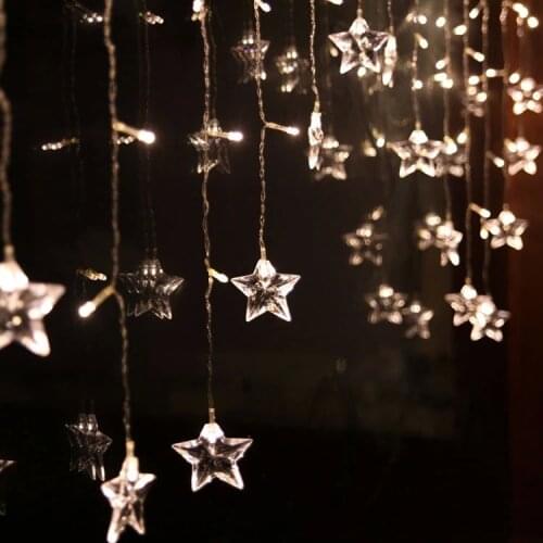 4M Ice led string light New year indoor lighting garland star modeling led luminarias christmas decoration 100SMD 18 Stars