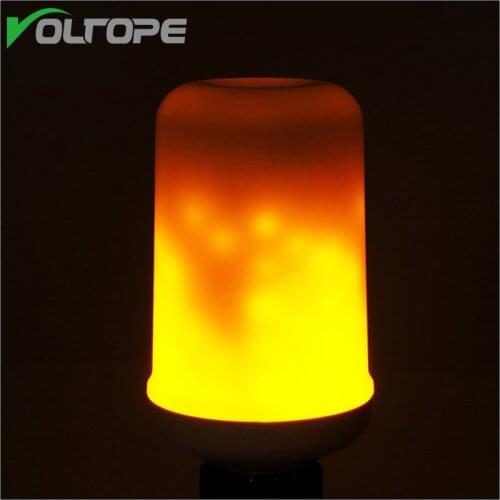 Dynamic Flame Effect LED Light holiday light Fire Corn Bulb Lamp 220V E27 Simulation Fire Burning Flicker Christmas lights