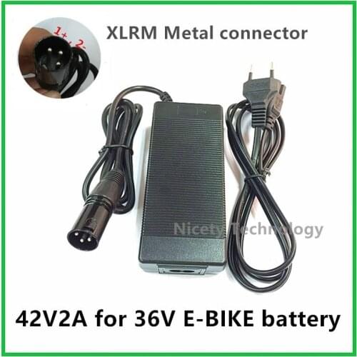 42V2A Electric Bike Lithium Battery Charger 36V Li-ion battery Charger XLRM Socket Connector Good Quality