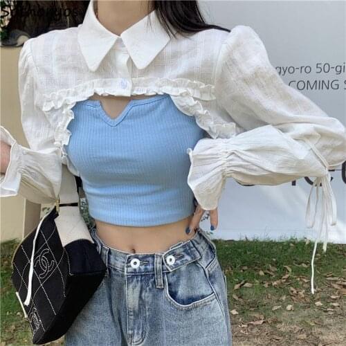 Sexy Cropped Long Sleeve Shirts Women Summer Elegant Sweet Casual Sun Protection Shrugs Bow Bolero Princess Chic Tops Streetwear