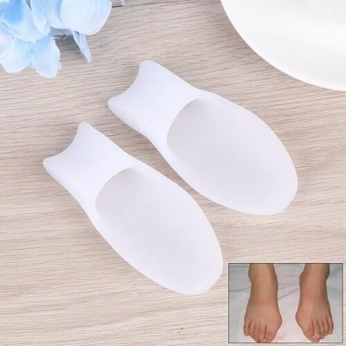 1Pair Pain Relief Thumb Corrector Orthotics Feet Care Tool Silicone Gel Protector Toe Straightener Separator Alignment