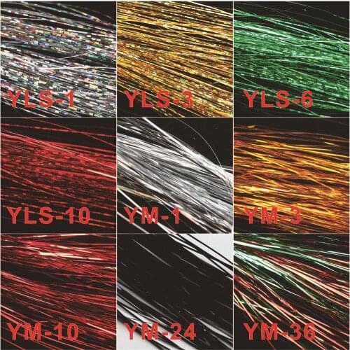 Maximumcatch 10pc Jig Hook Lure Making Material Fly Tying Holographic Flashabou 1/69'' Width Fly Fishing Lure Tying Material