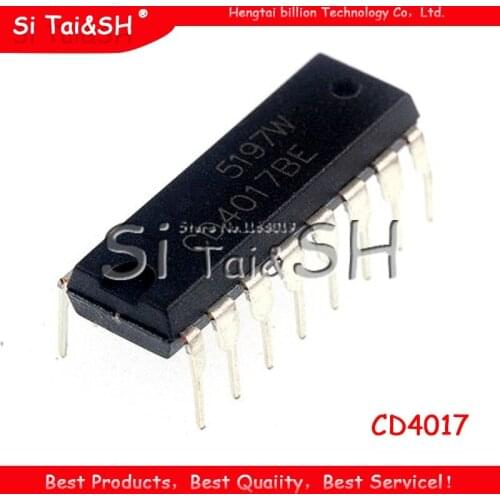 10pcs/lot CD4017 CD4017B CD4017BE 4017 DECADE COUNTER DIVIDER IC new original