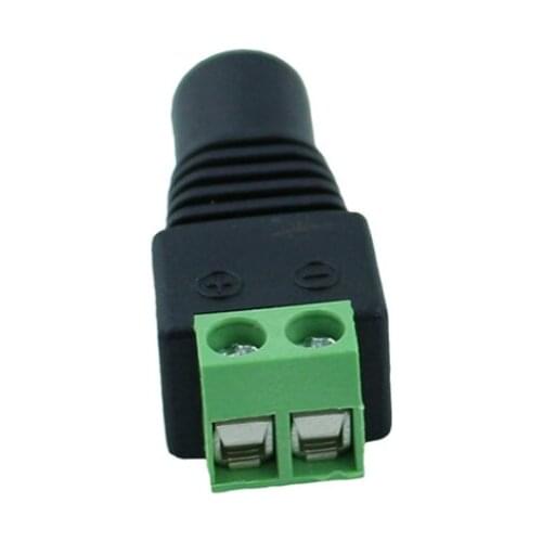 2.1 x 5.5mm DC 12V Power Female Plug Adapter Connector Plug for 5050 3528 LED Strip Light CCTV DVR Wholeasle