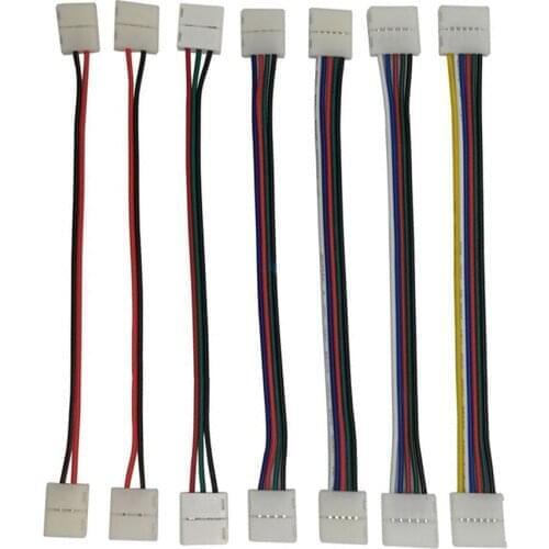 2pin 3pin 4pin 5pin 6pin LED Connector Solderless Adapter For 3528 5050 RGB RGBW RGBCCT LED Strip