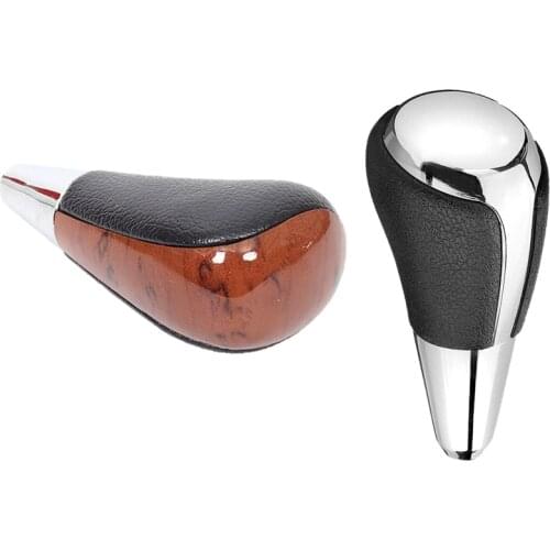 2 Pcs Wood Grain Car Gear Shift Knob for Toyota Corolla Camry/Harrier Fortuner Crown Land Cruiser Lever Shifter Stick