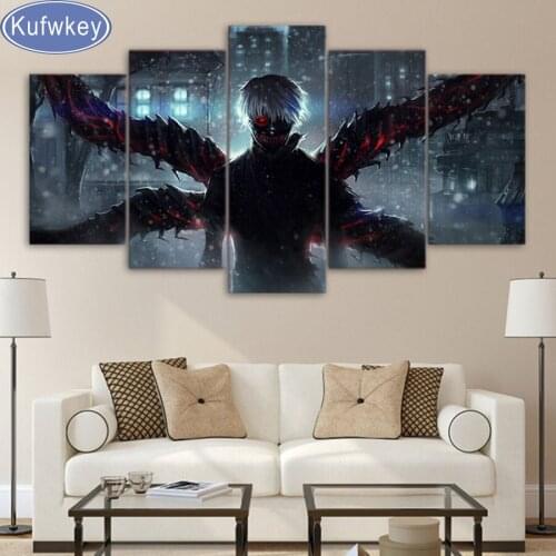 5pcs 5D Diy Diamond Painting Cross Stitch Handmade Diamond Embroidery cartoon Anime Tokyo Rhinestones Diamond Mosaic Home decor