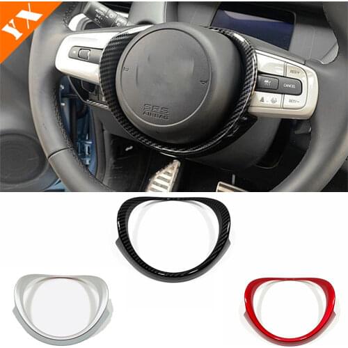 ABS Matte/Carbon/Red 2020 2021 For Honda Fit Jazz Car Steering Wheel Switch Button Control Decoration Cover Trim accessories