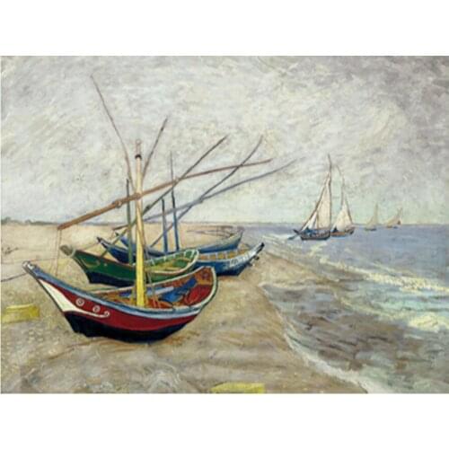 5D DIY Diamond Painting Kit Vincent van Gogh vanke sail sail sea view Cross Stitch Diamond Embroidery Rhinestones Mosaic EE1390