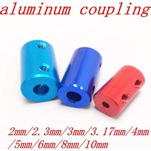 1pc Aluminum Coupling Bore 2MM 3MM 4mm 5mm 6mm 8mm 10mm 3D Printers Parts Blue Shaft Coupler Screw For Stepper Motor Accessories