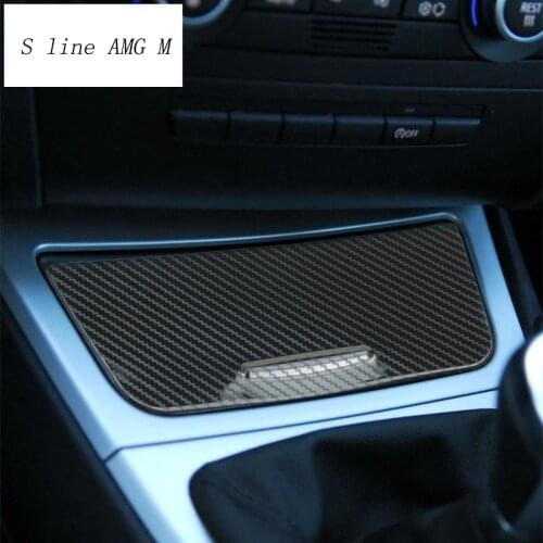 Car Styling For BMW 1 Series E81 E82 E87 Carbon fiber switch ignition Handrest Gear panel decoration Covers Stickers Gears Trim