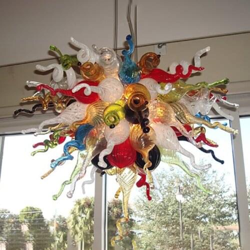 Free Shipping UL/CE 110v/220v LED Colored Murano Glass Light Artistic Hanging Chandelier Lamps