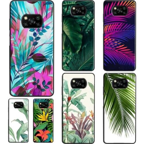 Tropical leaves For POCO F3 F1 F2 M3 X3 Pro Phone Case For Xiaomi Mi 11 Lite Ultra 10T Pro Mi Note 10 Lite