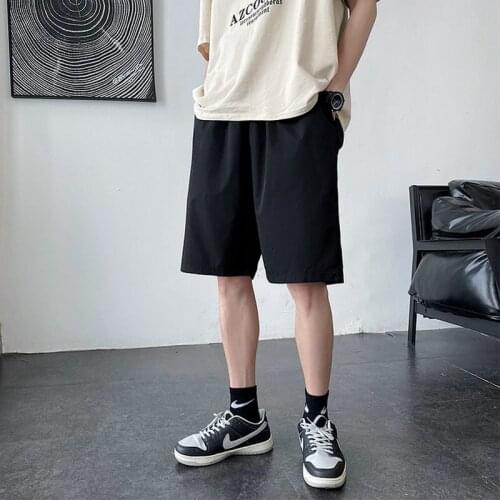 Men Casual Breathable Pants Pockets Beach Solid Color Sport Short Polyester Hand Wash Regular With Pockets Breathable Size M-5XL