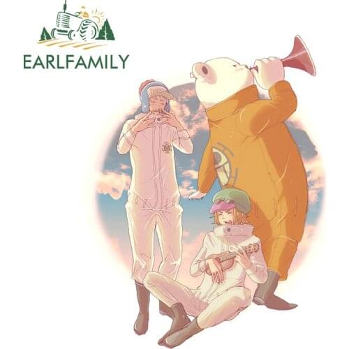 EARLFAMILY 13cm x 11.6cm for Pilot Boy Motorcycle Car Stickers Vinyl Material 3D Funny Waterproof Anime Occlusion Scratch Decal