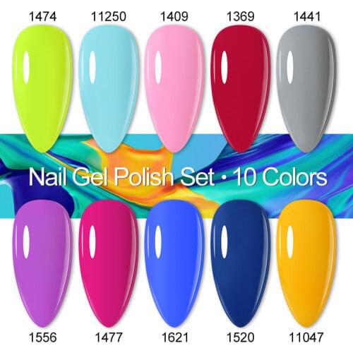 Clou Beaute 2/3/10pcs/set Gel Nail Polish Hot selling Set Cosmetic Nail Art vernis semi permanent Organic UVLED Nail Gel Varnish