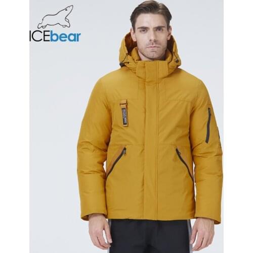 ICEbear 2021 multi-pocket hooded jacket winter essential clothing windproof and warm mens coat fashionable male parka MWD21926I
