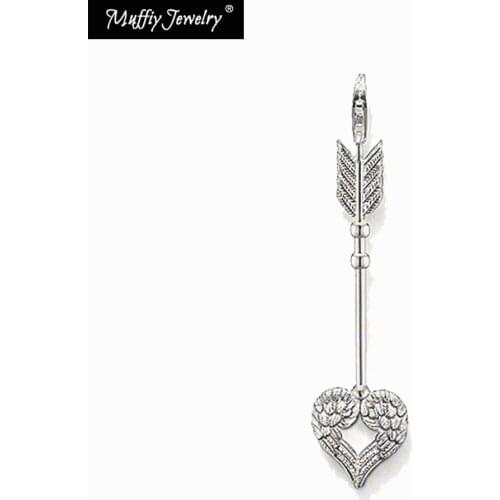 Cupids Feather Arrow Romantic Pendant,Europe Style Soul Jewelry Good Jewelry For Men And Women, Gift In Plated Silver