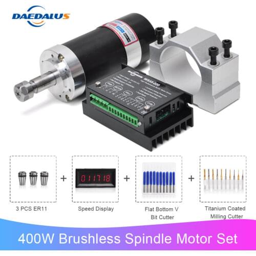 48V DC 400W Spindle Motor for Milling / Drilling DIY Engraving Machine