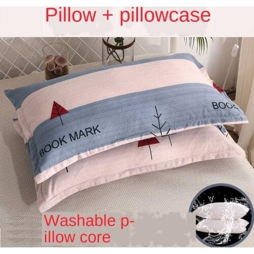 Pillow and Pillow Case Pillow Set Cute Male and Female Students Single Dormitory Pillow, Pillow Cover + Pillow Core Set