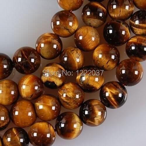 Natural Grade 8mm African Roar Tiger Eye Stone Round Loose Beads strand 15"