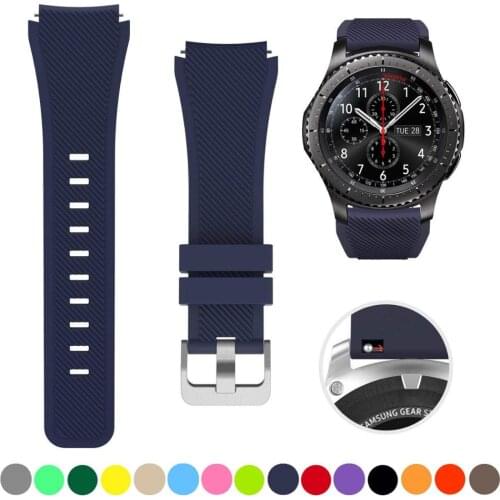 New 22mm silicone band for Samsung Galaxy Watch 46mm/Gear S3 Frontier/Huawei Watch GT GT2 46mm/Huami Amazfit GTR 47mm strap