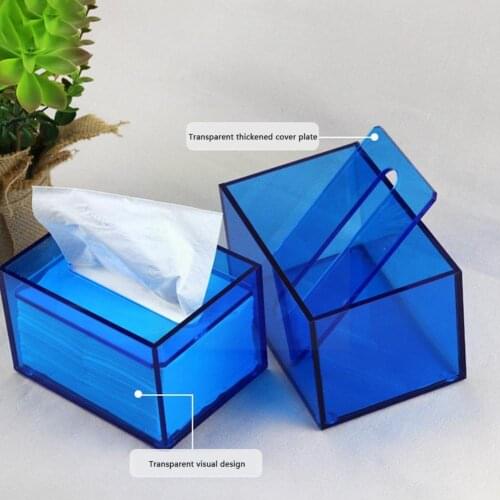 Modern Acrylic Tissue Box Holder Napkin Dispenser Wipe Organizer Decoration Desktop Cases Box Living Room Home Kitchen Stora M9Y