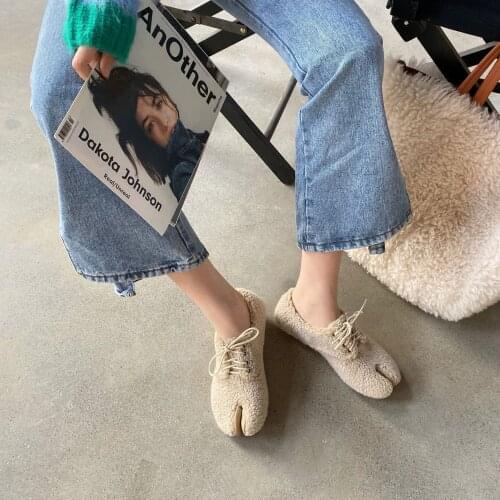 Plush lambs wool Peas shoes women shoes plus velvet warm winter shoes loafers lovely Shunv Xie cotton-padded shoes