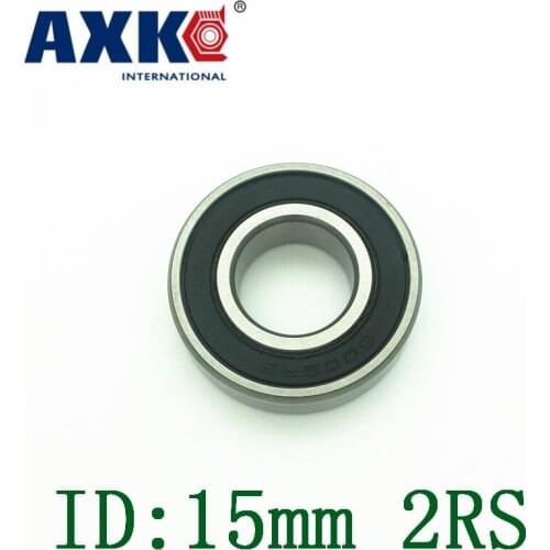 Axk Non-standard Bearing 15mm Id Double Rubber Cover 15*24*5mm 15*28*7mm 15*32*8m 15*32*9mm 15*34*10mm 15*35*11mm 15*38*19mm