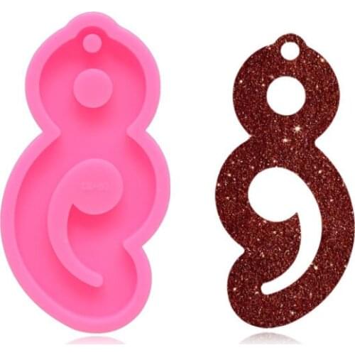 Comma Full Stop Keychain Epoxy Silicone Mold Fondant Cake Decorating Baking Mould Candy and Chocolate Making Tools
