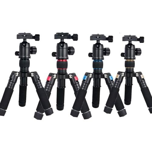 Portable Aluminum Mini Tripod Compact Desktop Table Tripod with Ballhead for Canon Nikon Sony A7 A6500 A7RII /GH5 DSLR Camera
