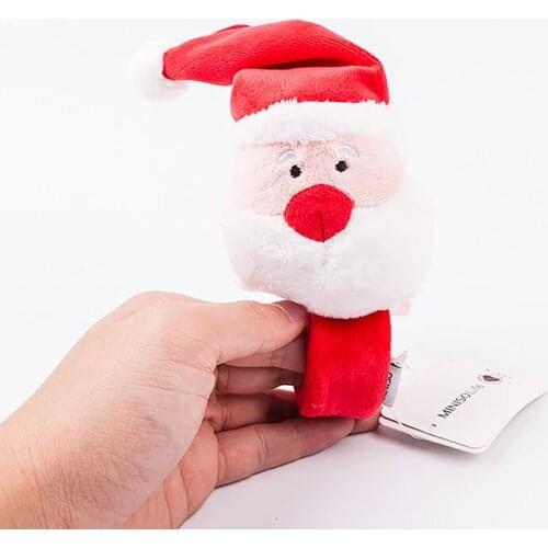 Christmas Elk Snata Tree Wrap Wristband Stuffed Bracelets Plush Toy