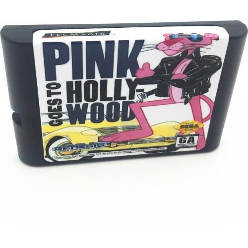 Pink Holly Wood For Sega Mega Drive &r Genesis System 16 Bit MD Games Card