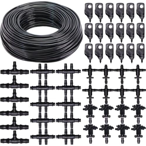 10-140m Garden Watering 3/5mm Hose Irrigation Pipe 1/8'' Tubing Greenhouse Bonsai Plant Flower Drip Arrow Dripper Sprinkler Tube