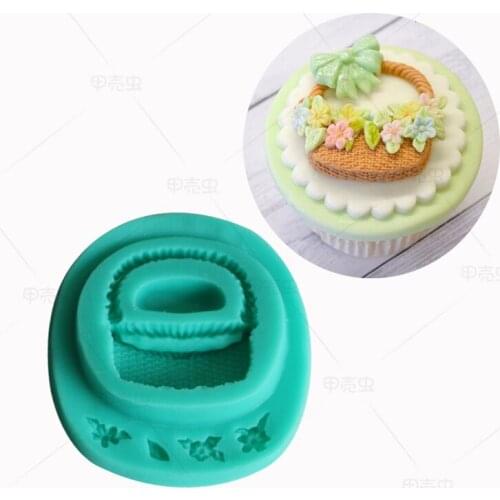 Flower basket Silicone soap Moulds chocolate mold Fondant cake Decorating Tools Baking gateau cupcake toppers patisserie