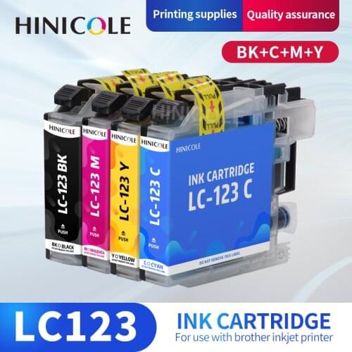 HINICOLE Compatible Ink Cartridges for Brother LC123 MFC J4410DW J4510DW J870DW DCP J4110DW J132W J152W J552DW Printer LC123 XL