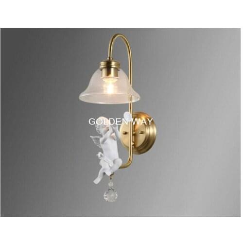 Modern Bronze Color Nordic Retro Wall Lamp Nordic Angle Design De Parede Vintage Decora Lighting Home Bedrrom Luminaire 110 220V