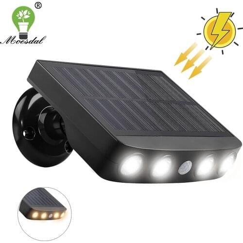 Super Bright LED Solar Light with Smart Sensor Simulation Monitoring IP65 Waterproof Suitable for Courtyard, Outdoor, Garden