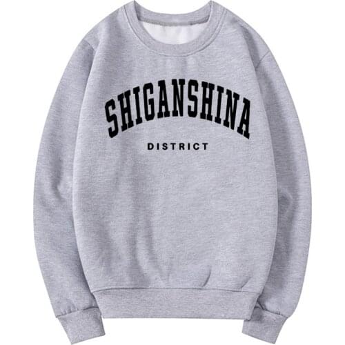 Attack on Titan Sweatshirt Shiganshina District Hoodie Japan Anime Harajuku Unisex Sweatshirts Fashion Clothes Oversized Hoodies