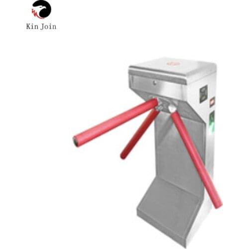 KinJoin Turnstile Atuo Gate stainless steel waist high tripod turnstile gate for pedestrian access control with LED indicator