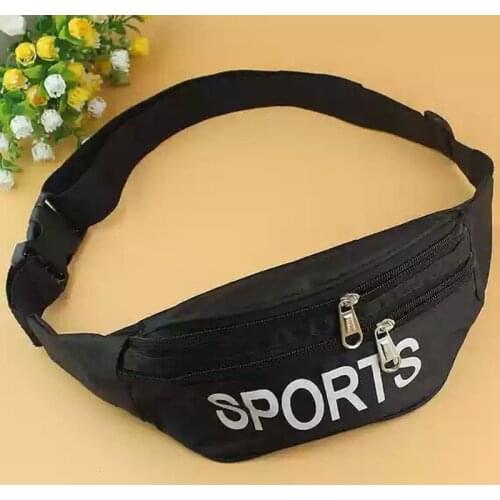 10PCS / LOT High Capacity Men Women Canvas Waist Pack Waterproof Phone Pocket Belt Waist Bags Black Red Grey