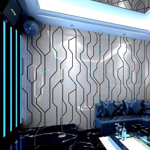 High Quality Gold Foil Wall Paper Irregular Geometric Silver KTV Wallpapers 3d Living Room Metalic Walls Papers Home Decor J219