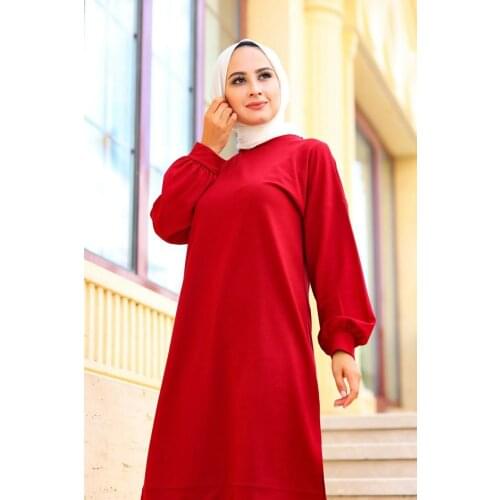 Womens Clothes Side Slit Tunic Turkey Muslim Fashion Hijab Dress Islam Clothing dubai Worldwide 2021