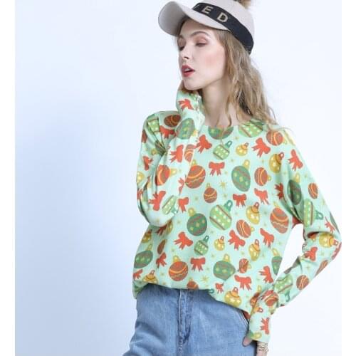 Female Harajuku Cute Pumpkin Girl O Neck Sweater Fashion Chic Kawaii Long Sleeves Knitted Pullover Women Loose Jumper Oversized