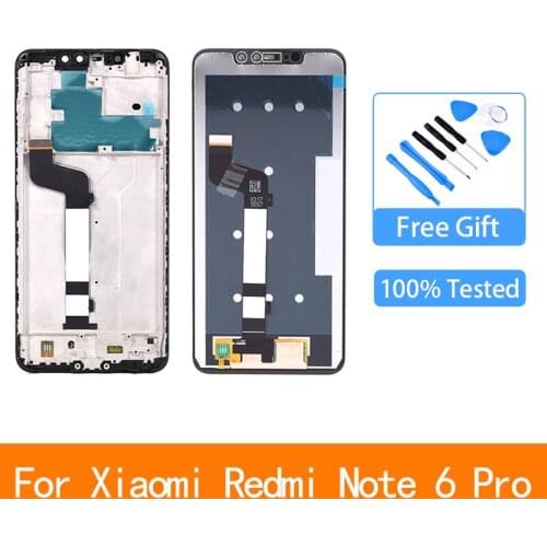 For Xiaomi Redmi Note 6 Pro LCD Display with Frame Touch Screen Digitizer LCD Redmi Note6 Pro Assembly Repair Parts