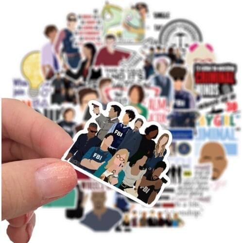 10/50PCS Classic TV Show Cool Criminal Minds Stickers Laptop DIY Motorcycle Luggage Phone Guitar Skateboard Kids Sticker Decals