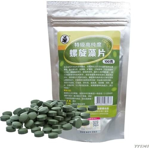 100g Spirulina Veggie Algae Wafers Tablets Catfish Tropical Bulk Fish Food Feed-W110