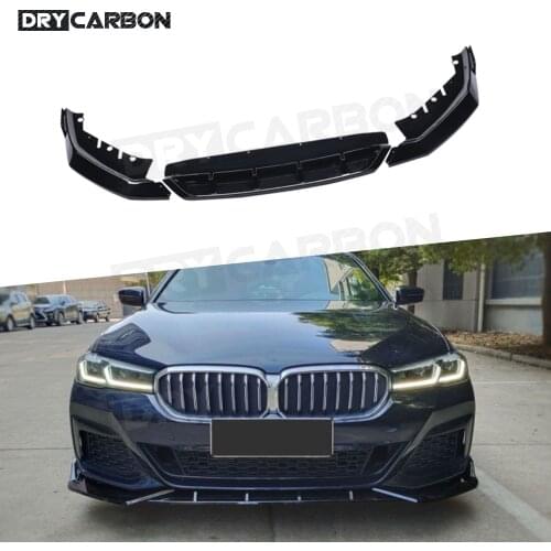 3Pcs/Set Front Bumper Lip Splitter Diffuser Body Kit Spoiler Bumper Guard Protector for BMW 5 Series G30 G38 M Sport 2021 2022