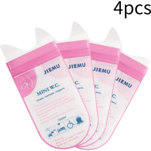 4PCS Outdoor Emergency Urinate Bags 700ml Easy Take Piss Bags Travel Mini mobile Toilet For Baby/Women/Men Vomit bag drop ship